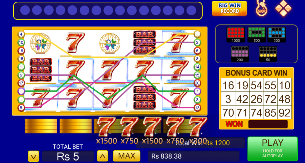 777 Bingo in Slot Club