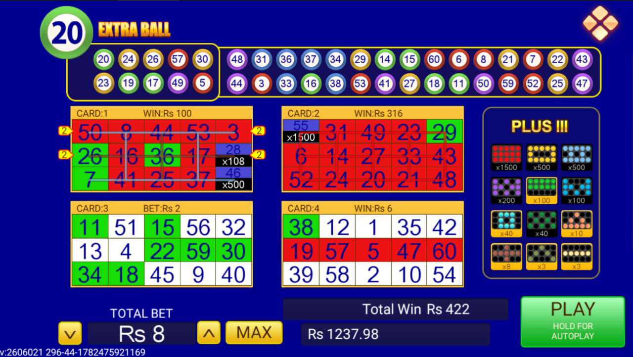 Bingo Plus III room in Slot Club